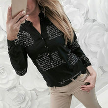 Load image into Gallery viewer, Cysincos Blouses Women's White Shirt Pineapple Print Long Sleeve Blouses Woman 2019 Autumn Womens Button Tops and Blouses Female